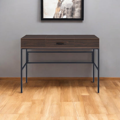 42" Brown and Black Writing Desk