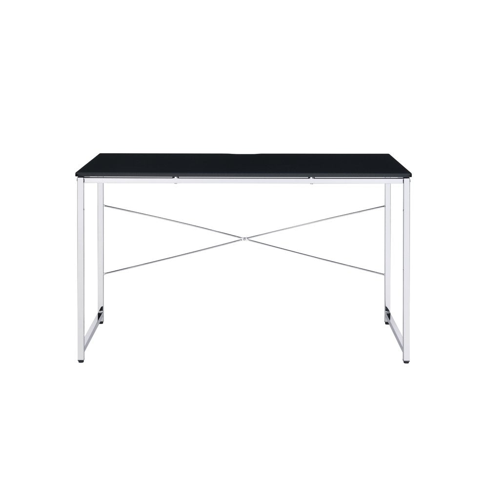 47" Black and Silver Writing Desk