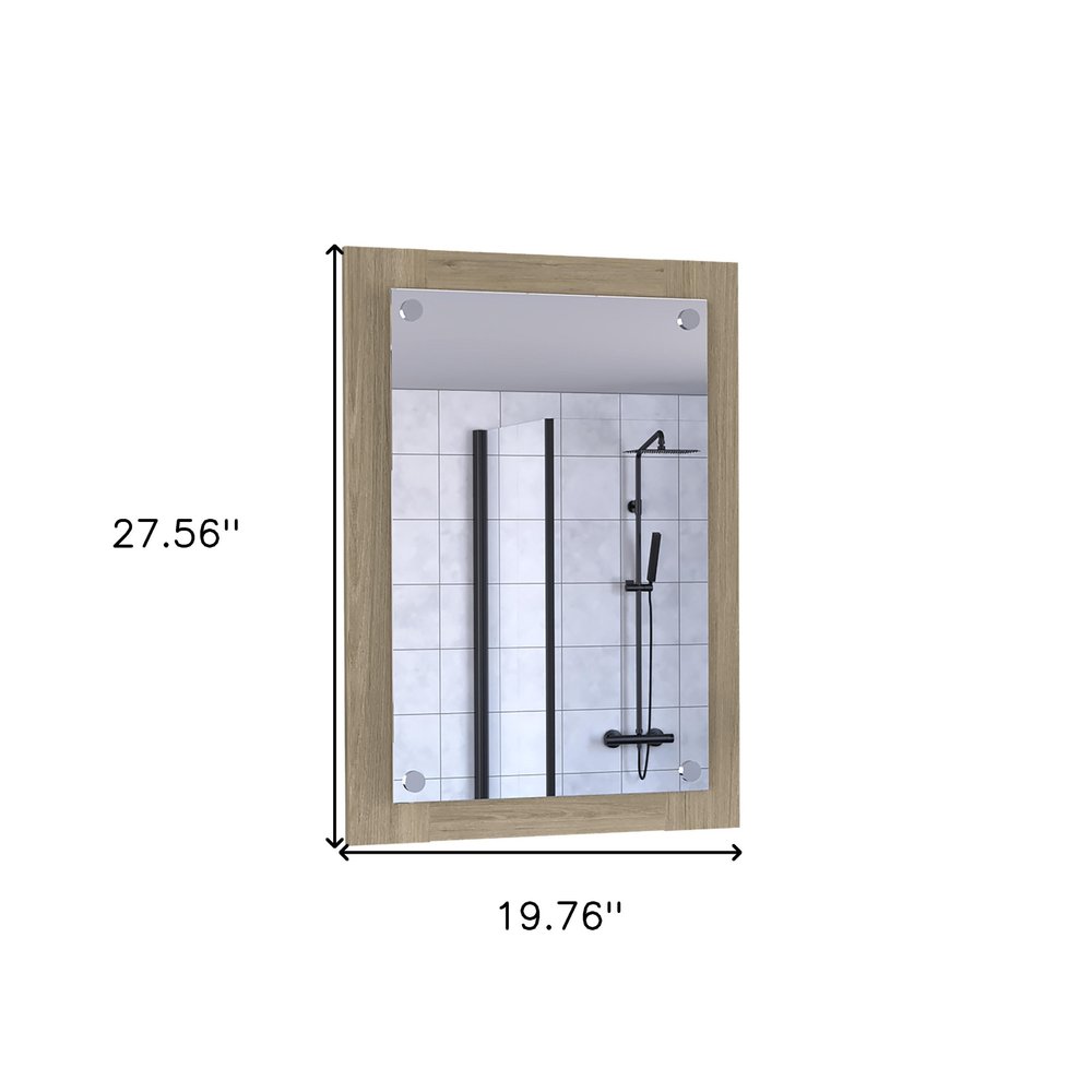 28" Wood Framed Bathroom Vanity Mirror