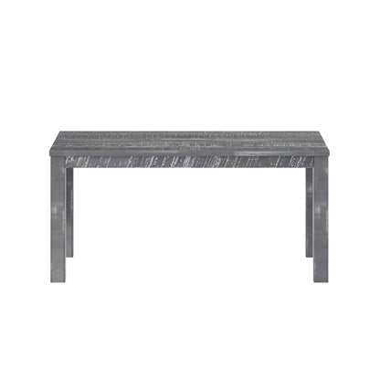 63" White Solid Wood Dining Table