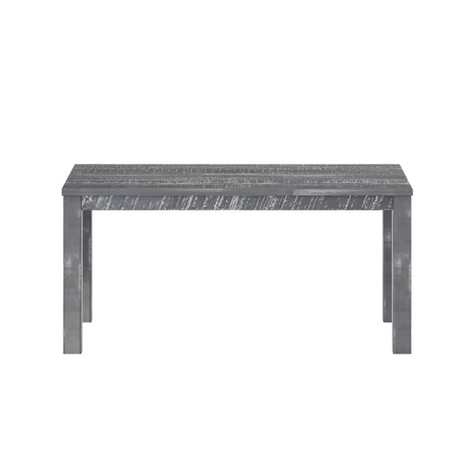 63" White Solid Wood Dining Table