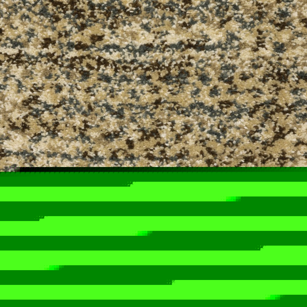 5' X 8' Beige Brown Tan And Blue Green Abstract Power Loom Stain Resistant Area Rug
