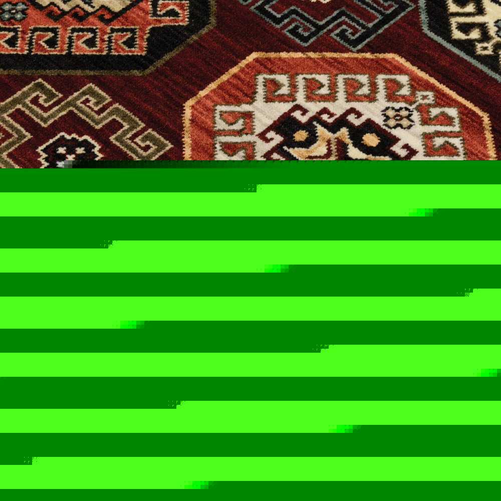 8' X 11' Red Blue Brown And Beige Oriental Power Loom Stain Resistant Area Rug With Fringe