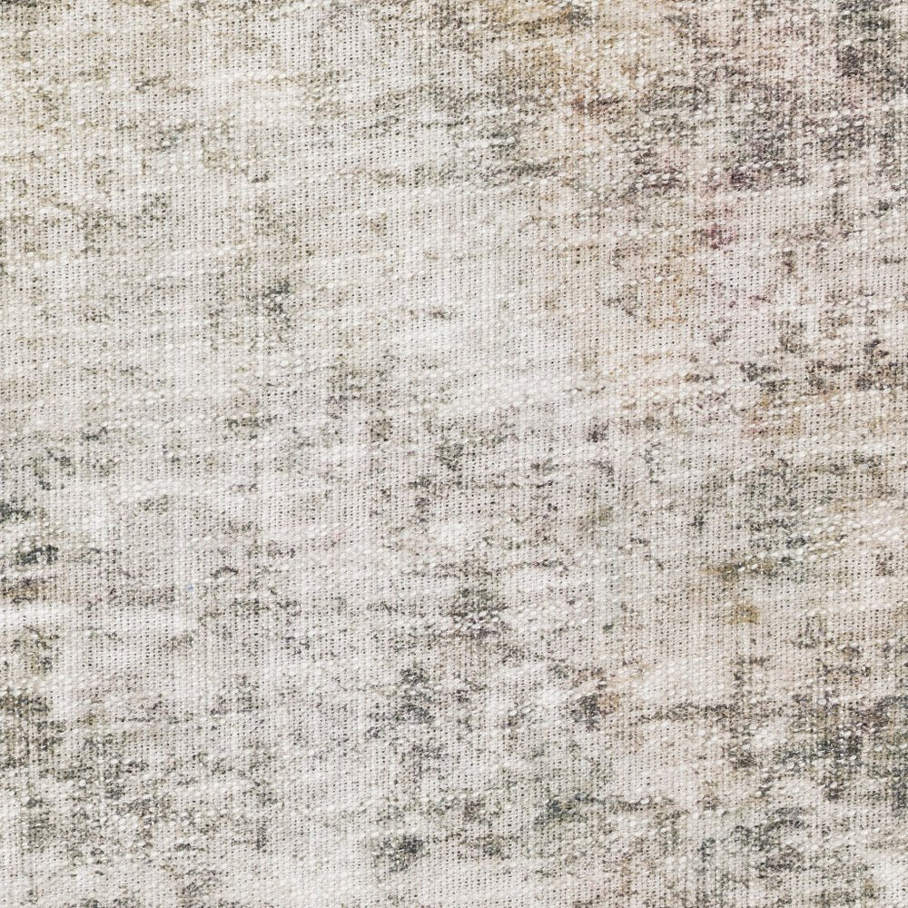 5' X 7' Beige Blue Grey Green Brown And Purple Abstract Power Loom Stain Resistant Area Rug