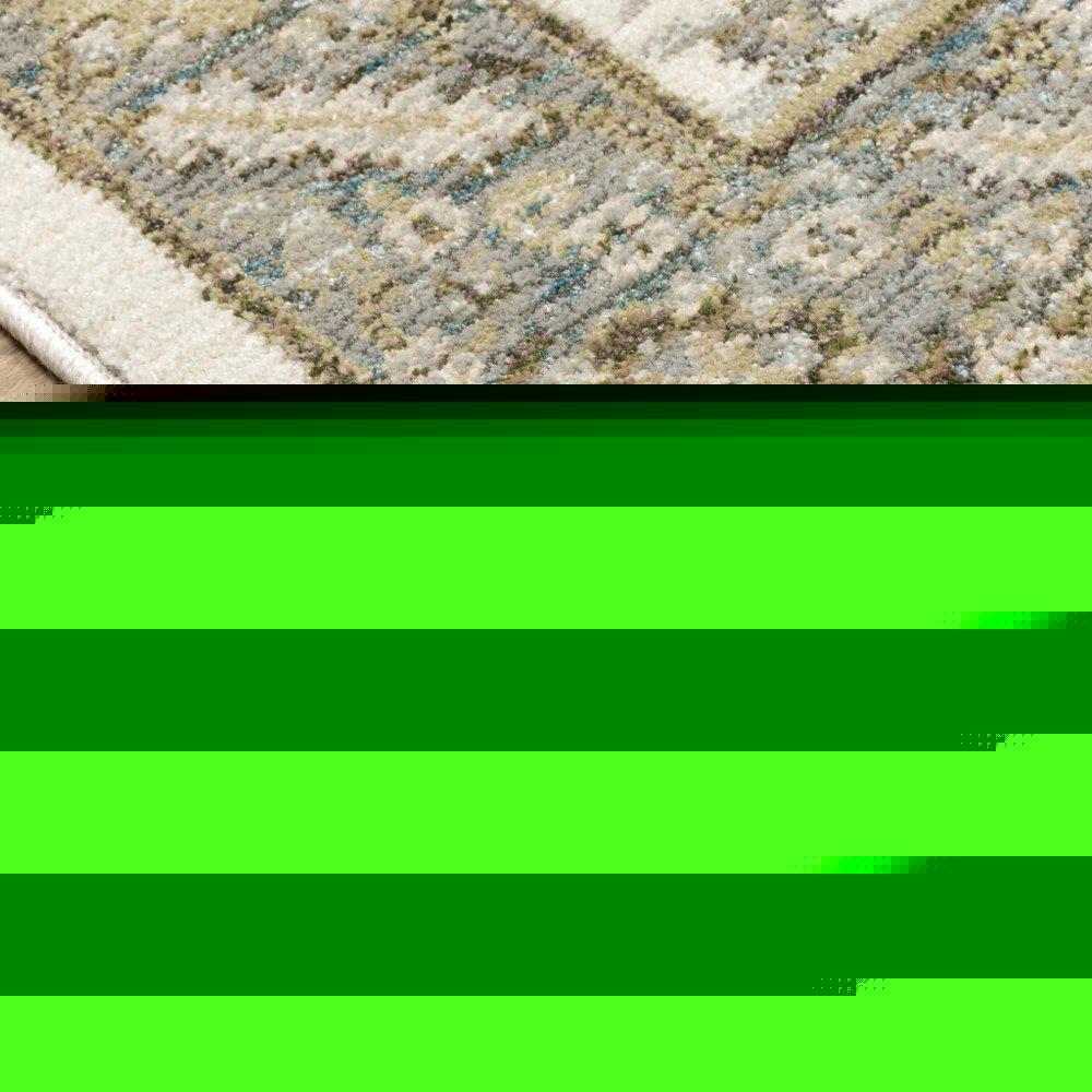 9' X 12' Gray and Ivory Oriental Power Loom Area Rug