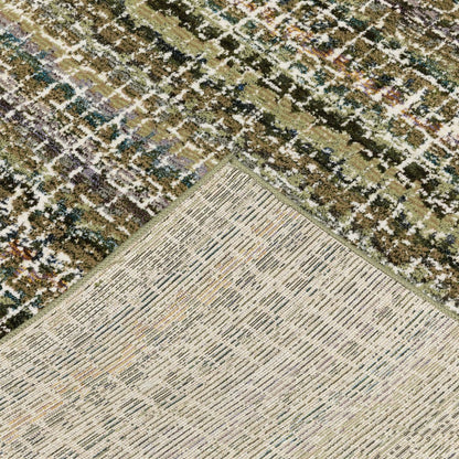 8' X 11' Gray and Ivory Abstract Power Loom Area Rug