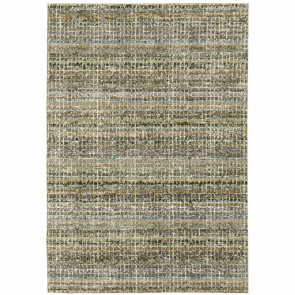 8' X 11' Gray and Ivory Abstract Power Loom Area Rug