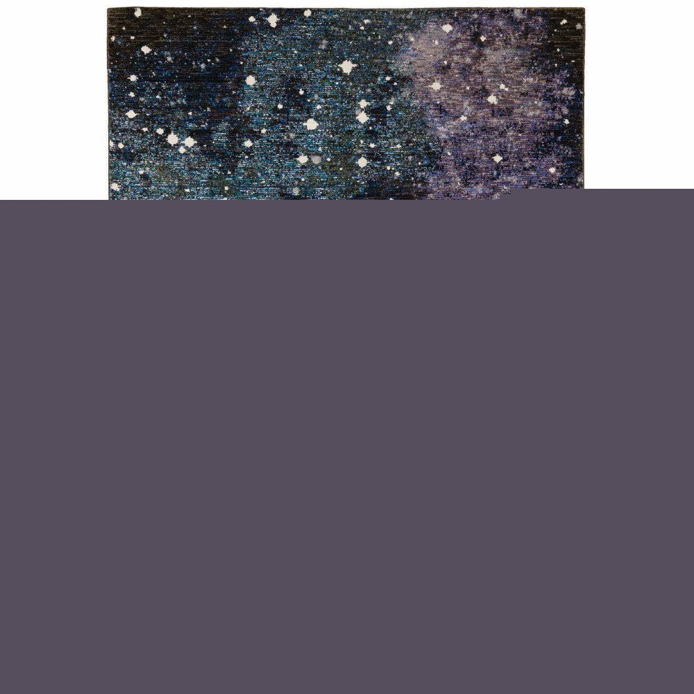 7' X 10' Purple and Ivory Abstract Power Loom Area Rug