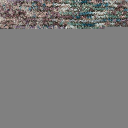 9' X 12' Purple and Ivory Abstract Power Loom Area Rug
