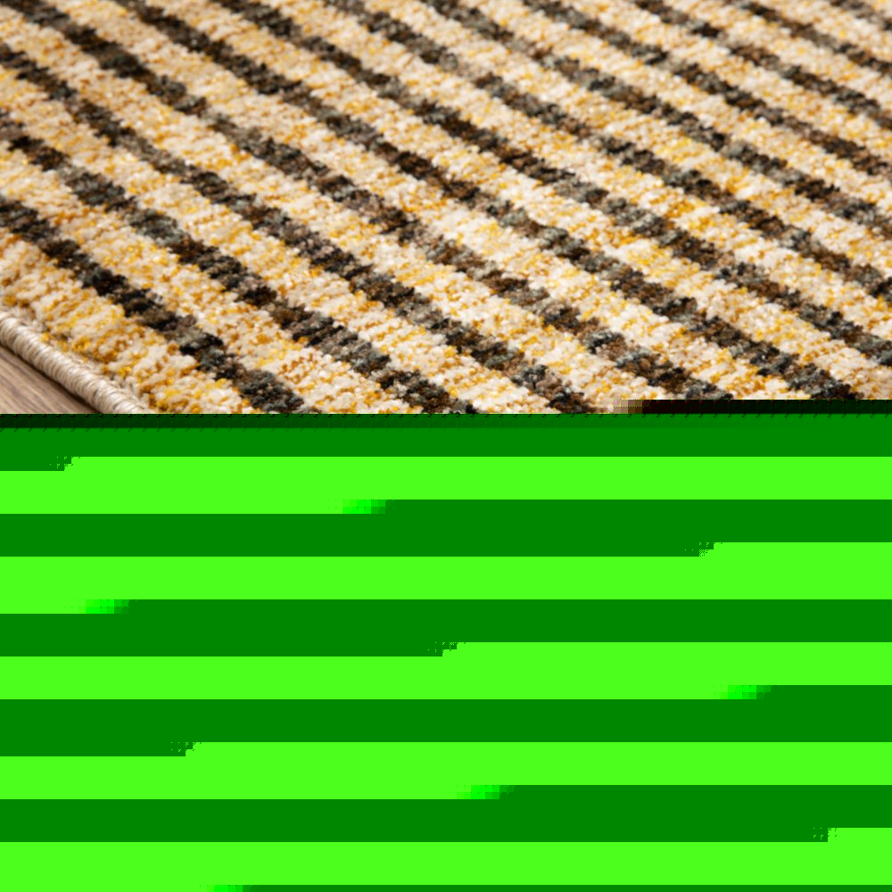 8' X 11' Blue and Beige Geometric Power Loom Area Rug