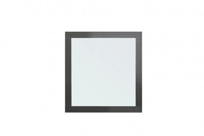 36" Gray Wood Framed Accent Mirror
