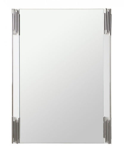 43" White Steel Framed Accent Mirror