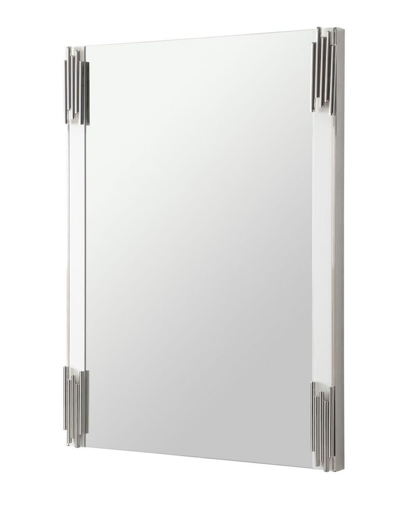 43" White Steel Framed Accent Mirror