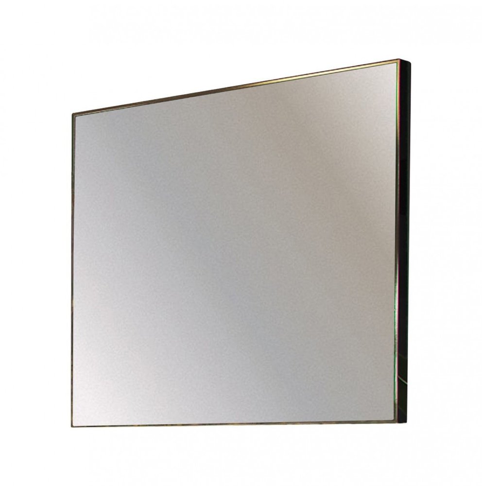 32" Gray Square Metal Framed Accent Mirror