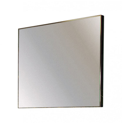 32" Gray Square Metal Framed Accent Mirror