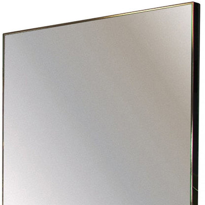 32" Gray Square Metal Framed Accent Mirror