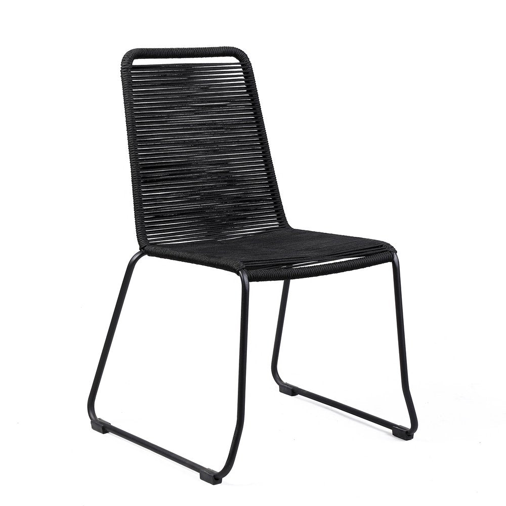 Five Piece Brown and Black Solid Wood Dining Set with Four Chairs