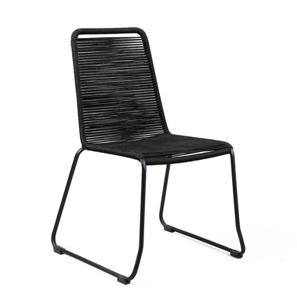 Five Piece Brown and Black Solid Wood Dining Set with Four Chairs