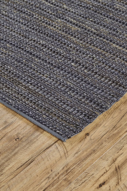 8' X 11' Brown Blue And Taupe Hand Woven Area Rug