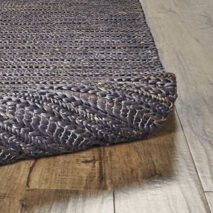 8' X 11' Brown Blue And Taupe Hand Woven Area Rug