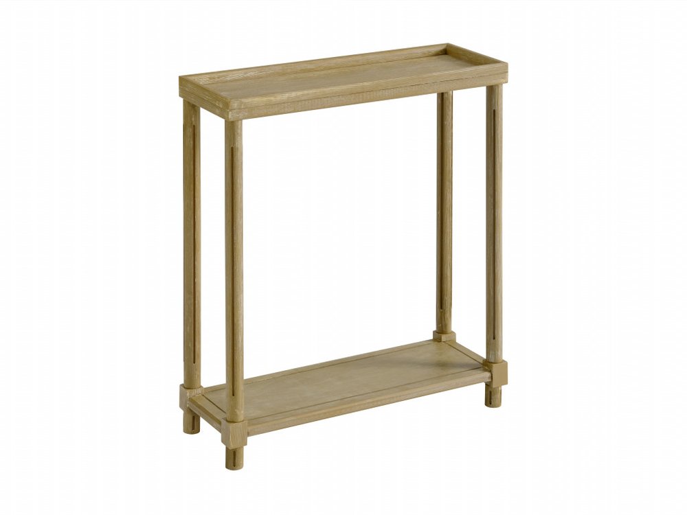 Set of Two Oak Solid Wood End Tables With Shelf
