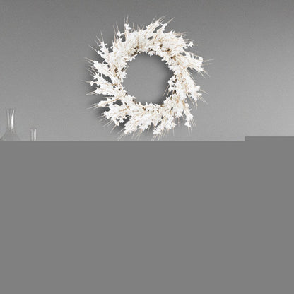 25" White Mixed Assortment Artificial Wreath