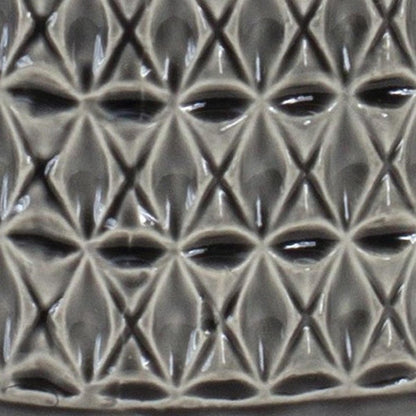 10" Gray Geometric Bud Terracotta Table Vase