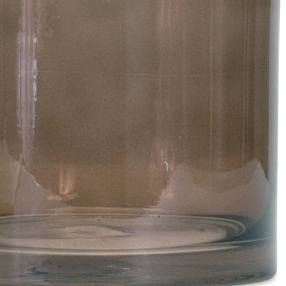 6" Brown Cylinder Glass Table Vase