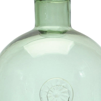 12" Green Bud Glass Table Vase