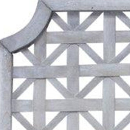 Set of Two Gray Geometric Solid Wood Square Framed Art