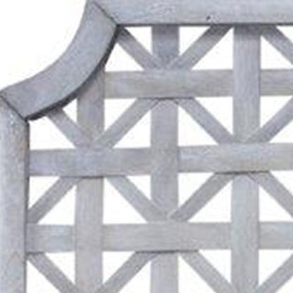 Set of Two Gray Geometric Solid Wood Square Framed Art
