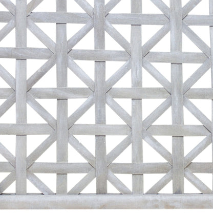 Set of Two Gray Geometric Solid Wood Framed Art