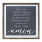 20" X 20" Gray And White Thankful Prayer Square Prayer Wall Decor