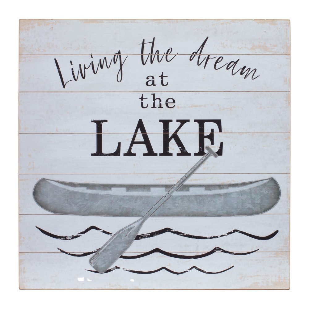 Set of Two White Black And Gray Lake Square Framed Art