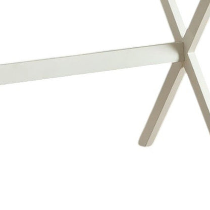 34" Antiqued White Wood Flip Top Desk