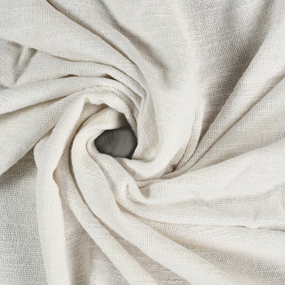 50" X 60" Yellow Woven Cotton Striped Throw Blanket with Tassels