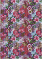 Red Knitted Cotton Floral Throw