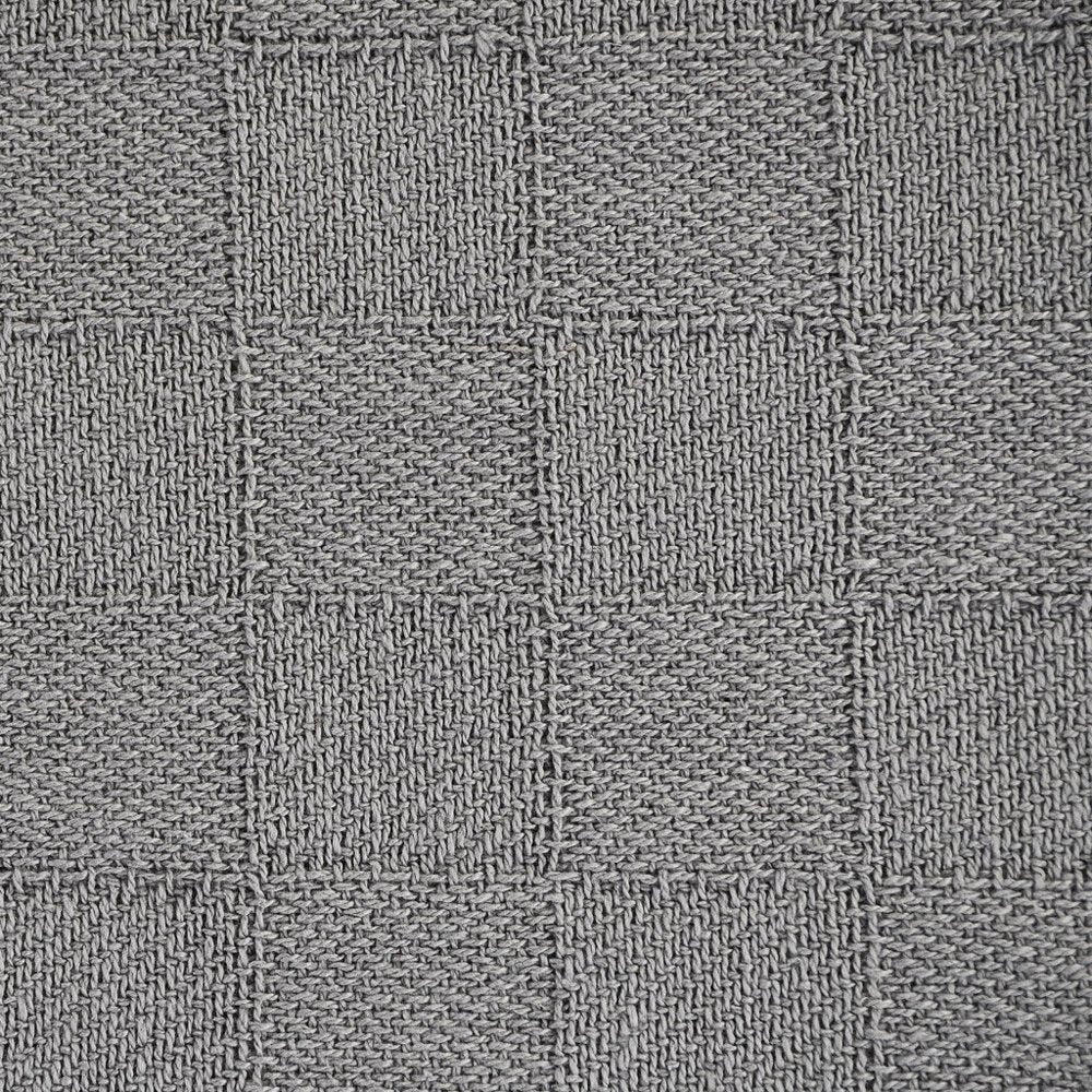 50" x 60" Black Woven Cotton Throw Blanket with Fringe