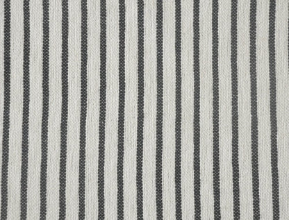 50" X 60" Brown and White Woven Cotton Striped Throw Blanket with Tassels