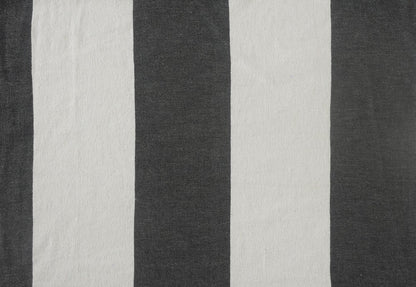 50" X 60" Blue and White Woven Cotton Striped Throw Blanket with Tassels