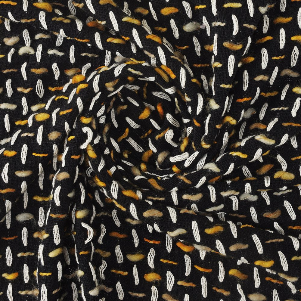 Black and Blue Woven Cotton Geometric Throw Blanket