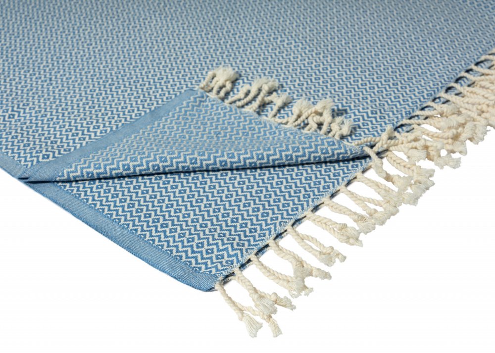 50" X 60" Gray Woven Cotton Geometric Throw Blanket with Fringe