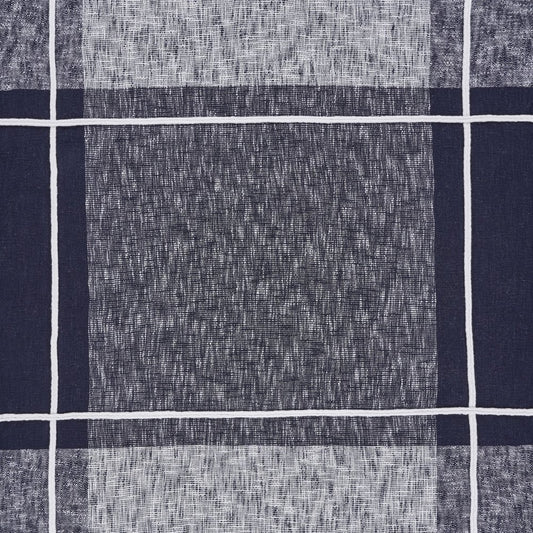 50" X 60" Blue and White Woven Cotton Checkered Throw Blanket with Tassels