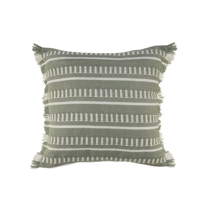 24" X 24" Tan Zippered Coastal Indoor Outdoor Throw Pillow