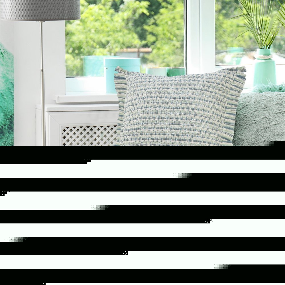 24" X 24" Blue Zippered Coastal Indoor Outdoor Throw Pillow