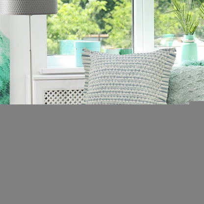 24" X 24" Blue Zippered Coastal Indoor Outdoor Throw Pillow