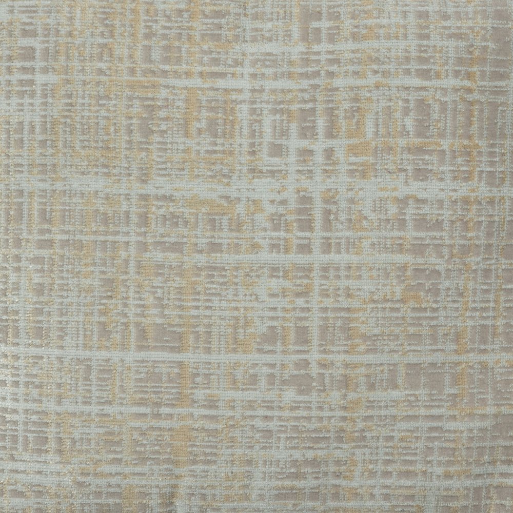 18" Beige Abstract Pouf Ottoman