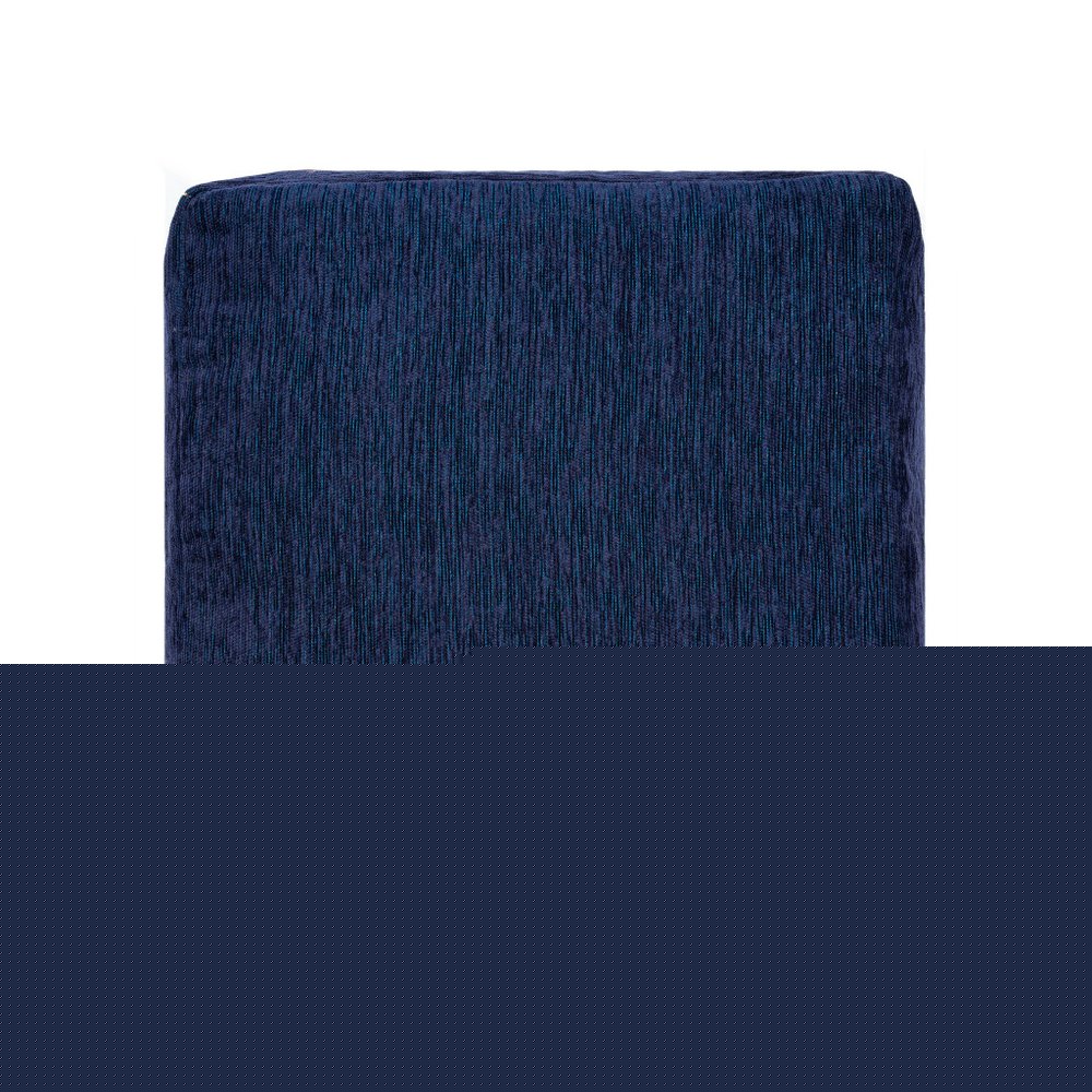18" Blue Medallion Pouf Ottoman