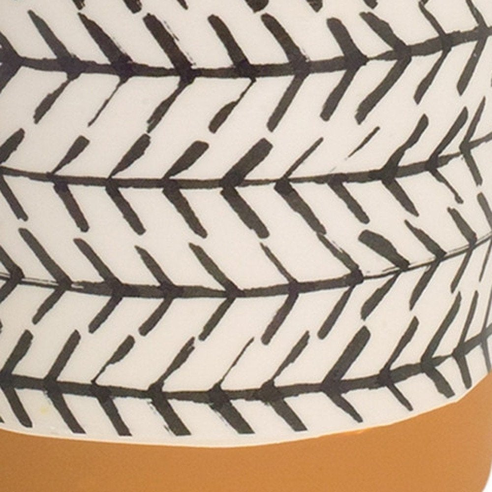 Set of Four Cream Dolomite 3 Ounce Round Pot Planters