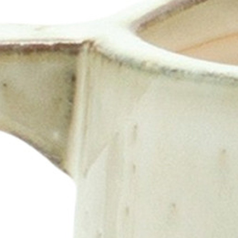 Beige Clay 6 Ounce Round Pot Planter